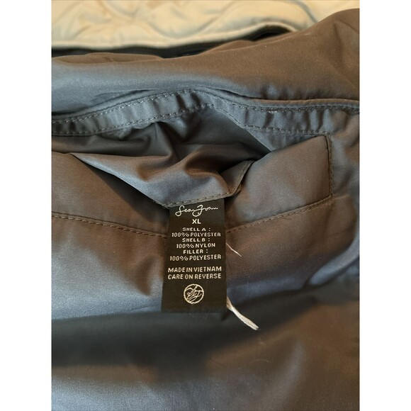 Sean John Jacket Men’s XL Gray/ Light Gray Bomber Reversible Qui…Vintage - Picture 12 of 12